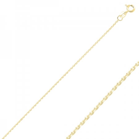 Lant argint 925 aurit cu zale ovale 1 mm LTU0014 [0]